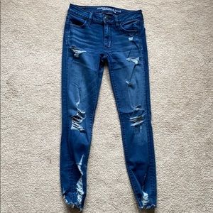 American Eagle Stretch Distressed Skinny Jeans
